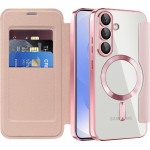 Techsuit - Smartmag Book Case - Samsung Galaxy S25 Plus - Pink