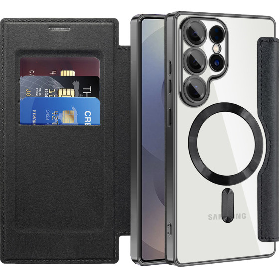 Techsuit - Smartmag Book Case - Samsung Galaxy S25 Ultra - Black