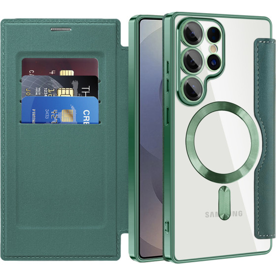 Techsuit - Smartmag Book Case - Samsung Galaxy S25 Ultra - Green