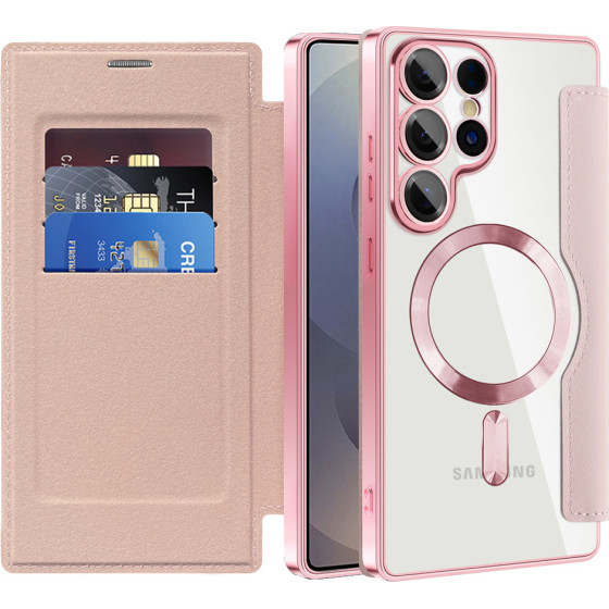Techsuit - Smartmag Book Case - Samsung Galaxy S25 Ultra - Pink