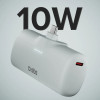 SBS Ecopower 5000 Mah 10W Powerbank With Built-In USB-C Port - Gray - (TEBB5000PLUGLGGRS)