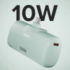 SBS Ecopower 5000 Mah 10W Powerbank With Built-In USB-C Port - Green - (TEBB5000PLUGLBGRS)