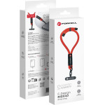 FORCELL F-Design R10X40 Wrist Phone Lanyard With Adjustable Length (Max 20cm In The loop) red