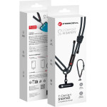 FORCELL F-Design S10X165 Crossbody Phone Lanyard With Adjustable Length (Max 82,5cm In The loop) black