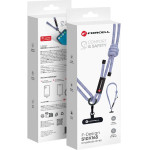 FORCELL F-Design S10X165 Crossbody Phone Lanyard With Adjustable Length (Max 82,5cm In The loop) Gray purple