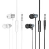 Hoco Wire Earphones Jack 3,5 Mm With Microphone M110 silver