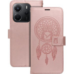 Mezzo Book Case For Xiaomi Redmi Note 14 4G (Global - 164,84mm x 78,15mm x 8,16mm) Dreamcatcher Rose Gold OEM