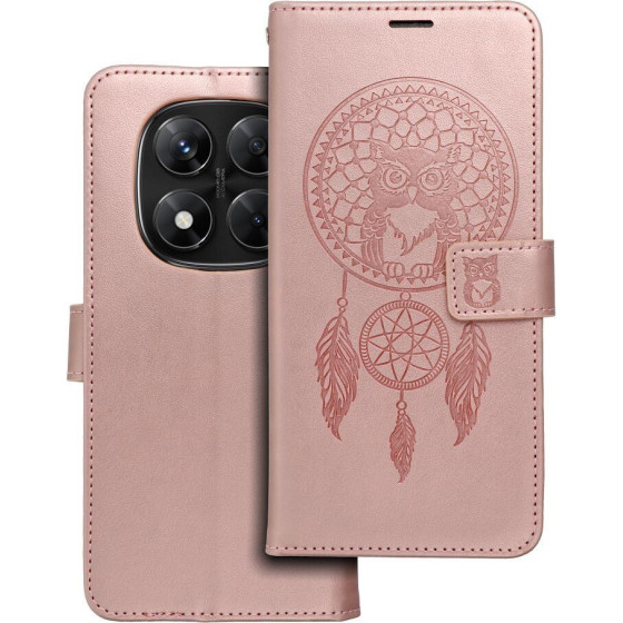 Mezzo Book Case For Xiaomi Redmi Note 14 Pro 5G / 14 Pro Plus 5G Dreamcatcher Rose Gold OEM