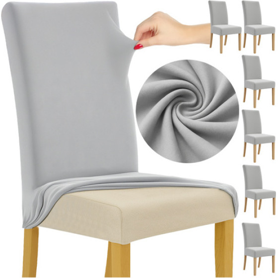 Ruhhy Chair Covers - 6 pcs. Light Gray 25991 - (18287-0)