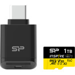 Silicon Power Micro Sdxc 1TB Class 10 UHS-I U3 A2 C200 V30 Inspire DDR200 R170/W160 R170/W160 MB/S +Card Reader - (SP001TBSTXLA2VC2)