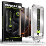 Techsuit - Titanglass Fullcover (2 pack) - Iphone 13 / Iphone 13 Pro / Iphone 14 / Iphone 16e - Black