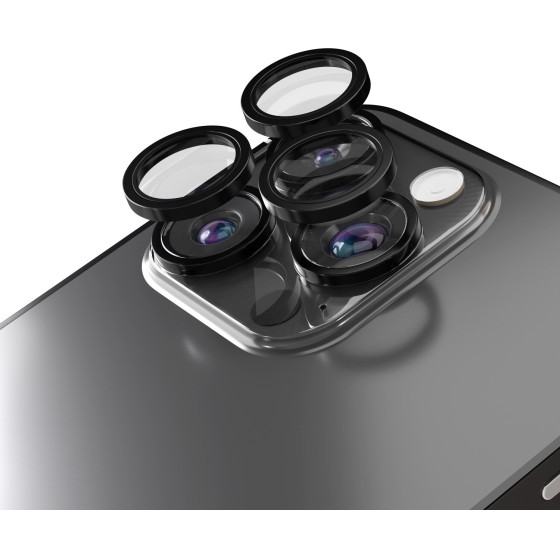 Etteri Camera Lens Protector For Iphone 15 Pro / 15 Pro Max black