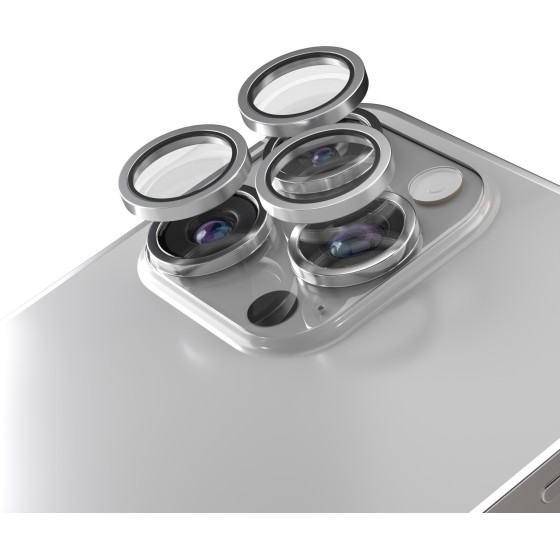 Etteri Camera Lens Protector For Iphone 15 Pro / 15 Pro Max Titanium grey