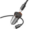 Hoco Car Charger Type C + Cable Type C To Lightning Pd Qc 30W NZ16 Metal gray