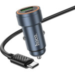 Hoco Car Charger Usb A + Usb C QC3.0 Pd 30W + Cable Usb C To Usb C Z57A black