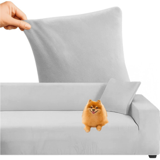 Ruhhy 26035 Light Gray Sofa Cover 145-185cm - (18293-0)