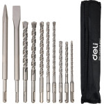 DELI ��� ��������/������/������ ��� �����, 40Cr YG8, Sds Plus, 10��� - (DH-YCZ010-EH1)