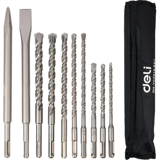DELI ��� ��������/������/������ ��� �����, 40Cr YG8, Sds Plus, 10��� - (DH-YCZ010-EH1)