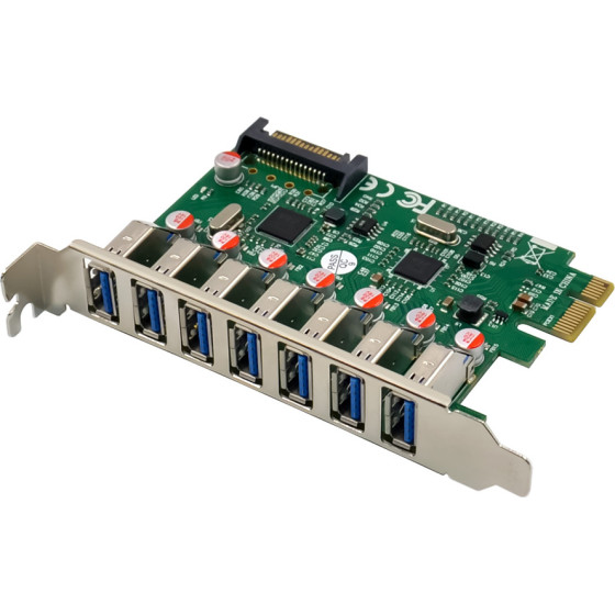 Powertech ����� ��������� Pcie �� 7x Usb 5Gbps, VL805 & VL812 - (ST69)