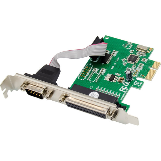 Powertech ����� ��������� Pcie �� Serial & Parallel Wch CH382L - (ST39)