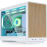 Lian Li Dan Case A3 Wood White - Glass Side Panel - M-Atx All Mesh Steel-Fabric Pc Case From Daniel - (G99.A3W-WDG.00)