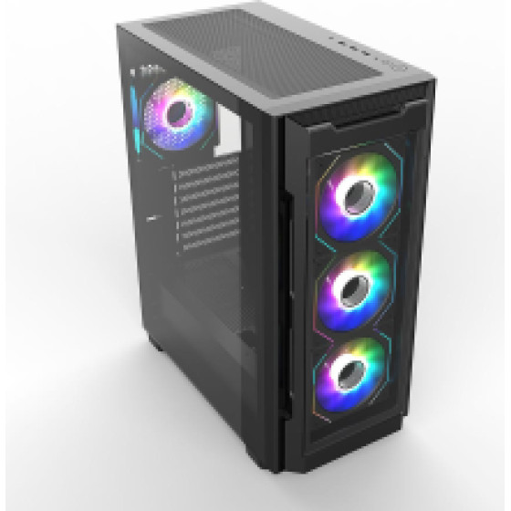 Supercase Pc Chassis CASE, Midi Tower ATX, BLACK, W/O PSU, 3x 12 Or 14CM Front FAN, 1x 12CM Rear FAN, 3x 12 Or 14CM Top FAN, 2YW - (UR16A-G)
