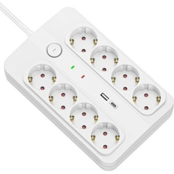 Technik ��������� 8 ������ 1,5m (1,5mm2) + USB-A-C+ Surge + ��������� 16A
