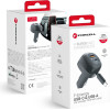FORCELL F-Energy Alu Car Charger With Retractable Cable Type C And Type C + Usb A Sockets Pd QC4.0 SFC2.0 3A 75W black