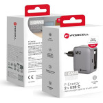 FORCELL F-Energy Gan Iii VT-R5 Travel Charger With Retractable Cable Type C And Type C Charging Port Pd QC4.0 3A 45W gray