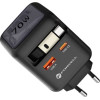 FORCELL F-Energy Gan Iii VT-R7 Travel Charger With Retractable Cable Type C And 1x Type C, 1x Usb A Charging Ports Pd QC4.0 3A 70W gray