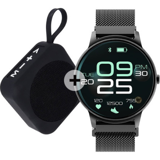 Forever Smartwatch Forevive 2 SB-330 Black With Bluetooth Speaker 3W