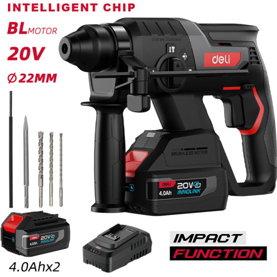 DELI ��������� �������� ��������� Brushless, 20V, 2x 4Ah, 2J - (DE-DC20-2D4)
