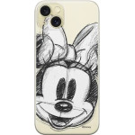 Disney Case Apple Iphone 15 Plus Minnie Partial Print Sketch Transparent - (DPCMIN3505)