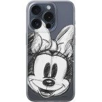 Disney Case Apple Iphone 15 Pro Minnie Partial Print Sketch Transparent - (DPCMIN3506)