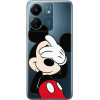 Disney Case Redmi 13C Mickey Partial Print Hiding Transparent - (DPCMIC6274)