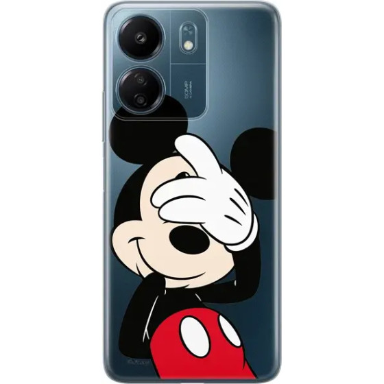 Disney Case Redmi 13C Mickey Partial Print Hiding Transparent - (DPCMIC6274)