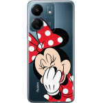 Disney Case Redmi 13C Minnie Partial Print Smiley Transparent - (DPCMIN4167)