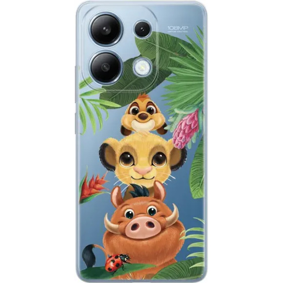 Disney Case Redmi Note 13 4G Lion King Partial Print Friends Transparent - (DPCSIMBF1736)