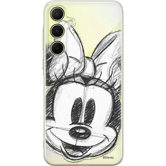 Disney Case Samsung Galaxy A55 5G Minnie Partial Print Sketch Transparent - (DPCMIN3522)