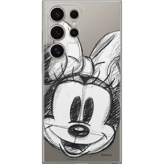 Disney Case Samsung Galaxy S24 Ultra Minnie Partial Print Sketch Transparent - (DPCMIN3518)