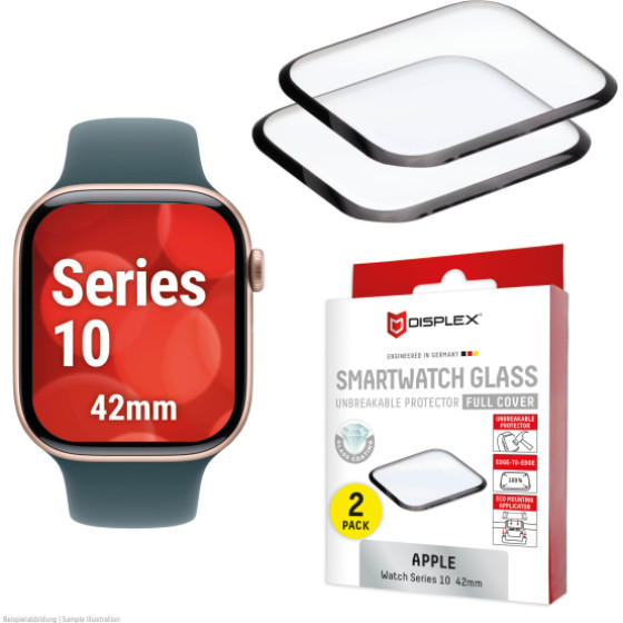 Displex Fc Glass For Apple Watch 10 42mm Black (2pack) - (02144)