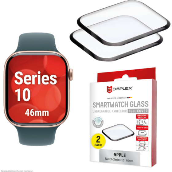Displex Fc Glass For Apple Watch 10 46mm Black (2pack) - (02145)
