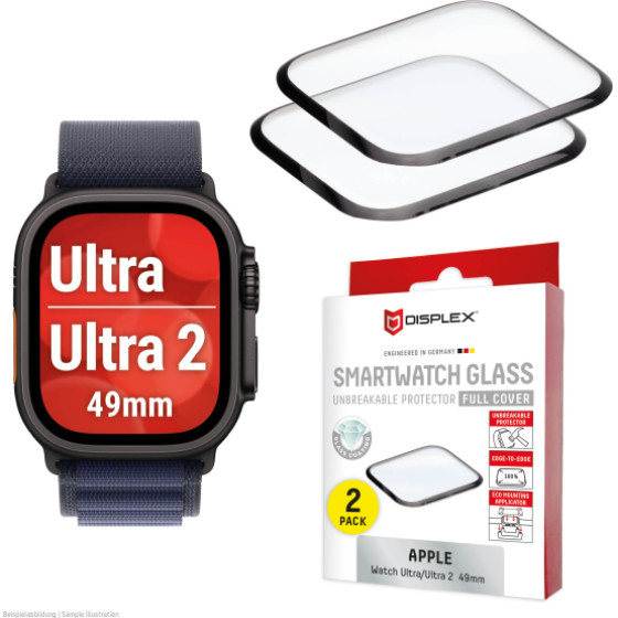 Displex Fc Glass For Apple Watch SE(2) 49mm Black (2pack) - (02148)