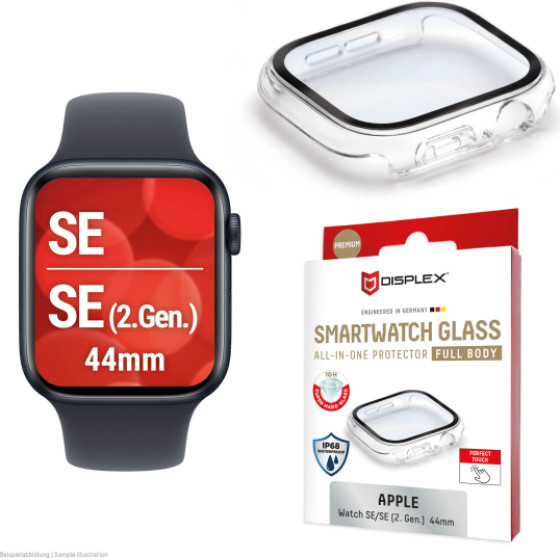 Displex Full Body Glass Protector For Apple Watch SE(2) 44mm Transparent - (02138)