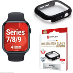 Displex Full Body Glass Protector For Apple Watch Series 7/8/9 41mm Black - (02129)