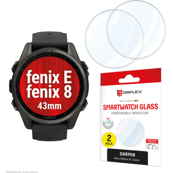 Displex Smartglass For Garmin Watch Fenix E/8 43mm (2pack) - (02153)