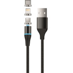 Setty Magnetic Cable Dt 3in1 2,5A 1,0 m KBM-01 Black JO