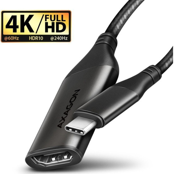 Axagon RVC-HI2M USB-C -  Hdmi 2.0 Adapter 4K/60HZ ALUMINUM, 25CM CABLE