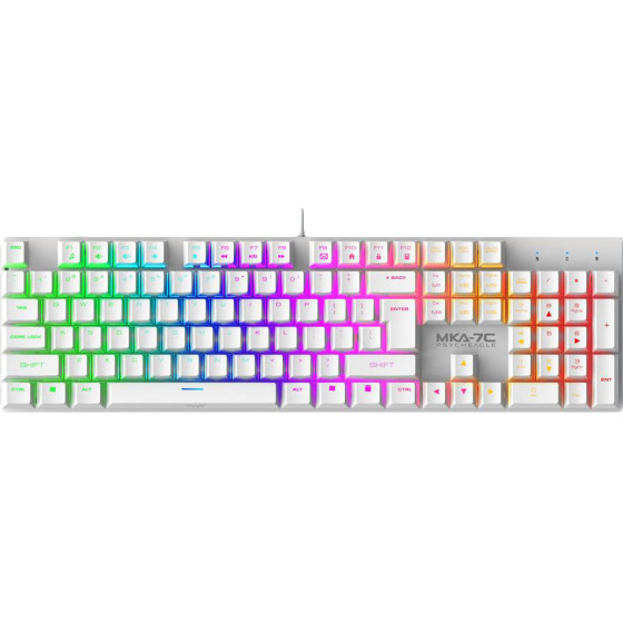 Armaggeddon Mechanical HOT-Swap Keyboard 12FX Backlight Blue Switch MKA-7C 2024 White Clicky - (MKA-7C-2024-CW)