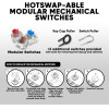Armaggeddon Mechanical HOT-Swap Keyboard 12FX Backlight Blue Switch MKA-7C 2024 White Clicky - (MKA-7C-2024-CW)